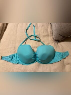 Victoria's Secret Turquoise Bandeau Halter Bikini Top